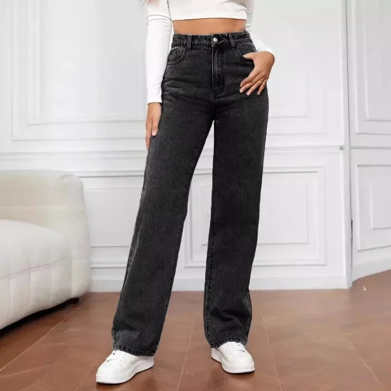 HushNBuy™ - High-Waist Wide Leg Denim