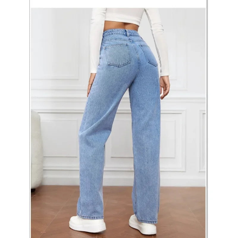 HushNBuy™ - High-Waist Wide Leg Denim
